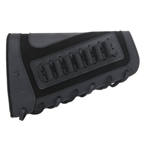 Custodia in pelle per munizioni copri fucile fucile buttstock per .357/.308/.22lr/12GA - Foto 37 di 62