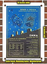 Metal Sign - 1958 Summer in Enna, Sicily 14th lyrical season at Lombardia Castle