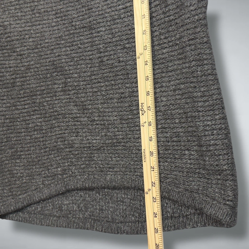 Suéter de lana Helmut Lang para mujer pequeño gris carbón mezcla de yak manga larga acanalado Foto 4 de 4