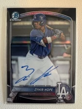 2025 Bowman Chrome Zyhir Hope True Black Refractor Auto /10 #CPA-ZH