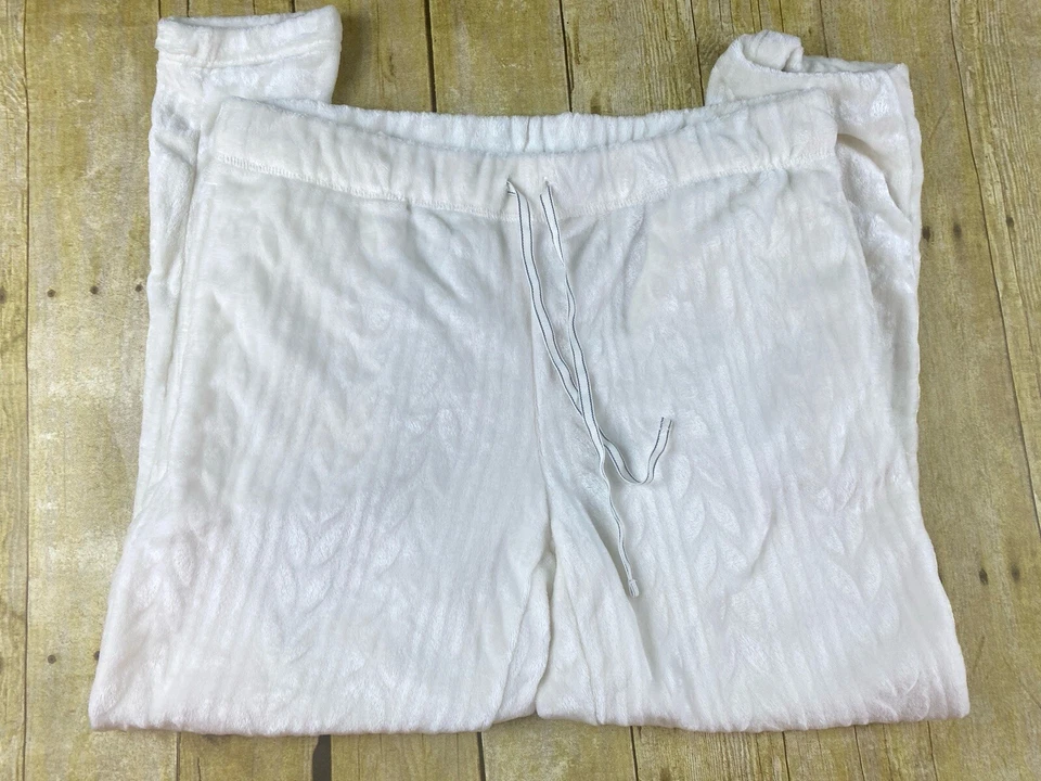 Pantalones de chándal para mujer talla grande 12-14 de felpa blanca polar Foto 3 de 4