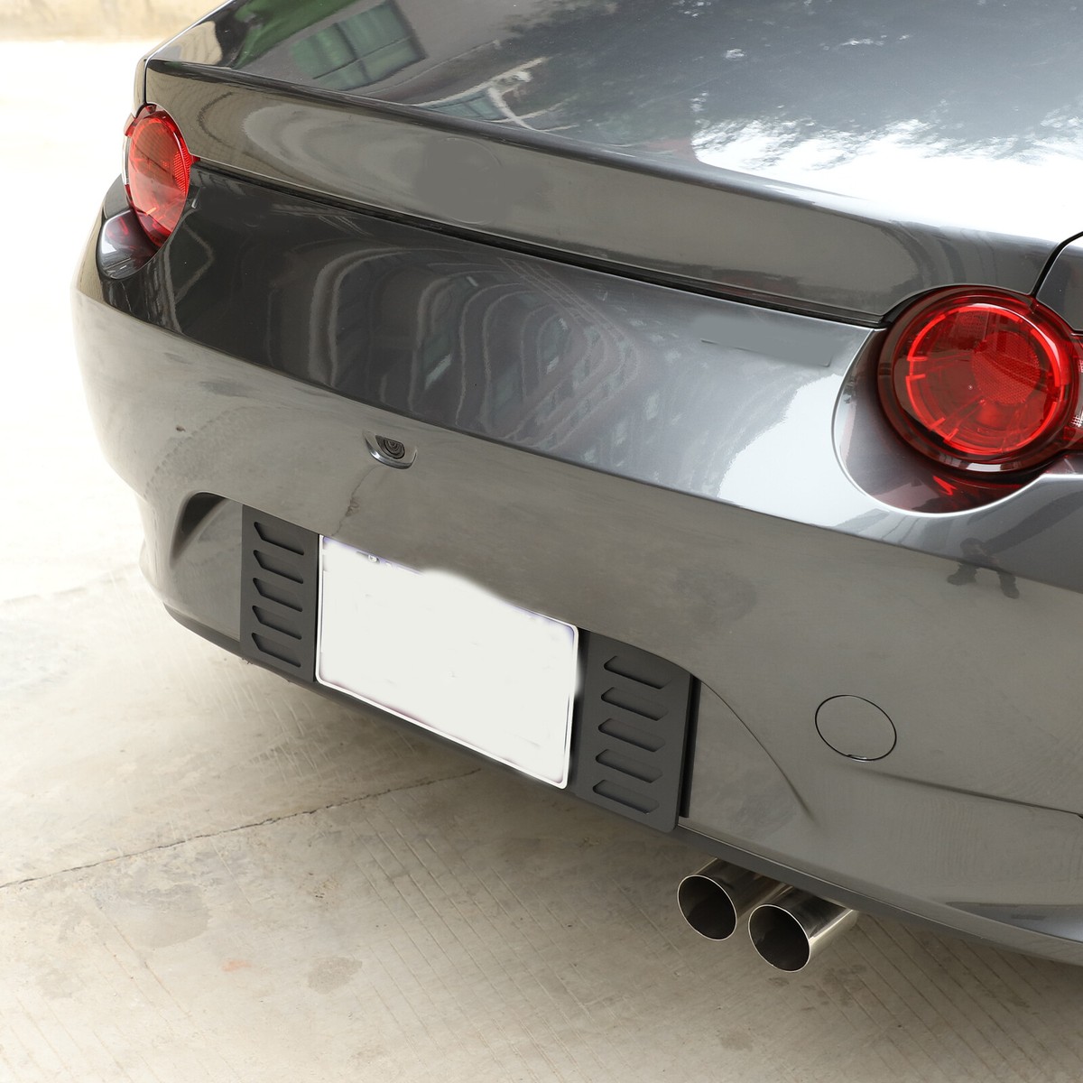 Black Alloy Car Rear License Panel Plate Decorate Trim For Mazda