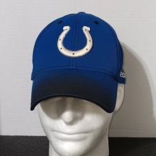 Vintage Reebok On Field Indianapolis Colts Blue Fitted Cap Hat Size S/M NFL