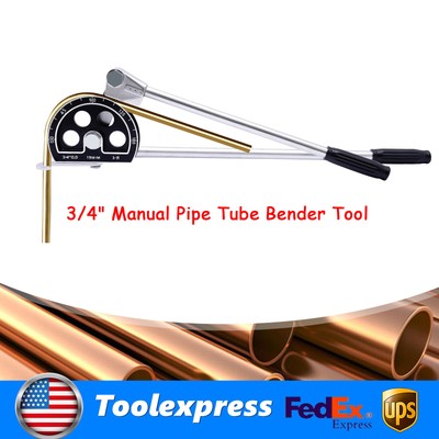 Ratcheting Manual Lever Pipe Bender 0-180° Bending Machine 3/4'' Tube Bender New