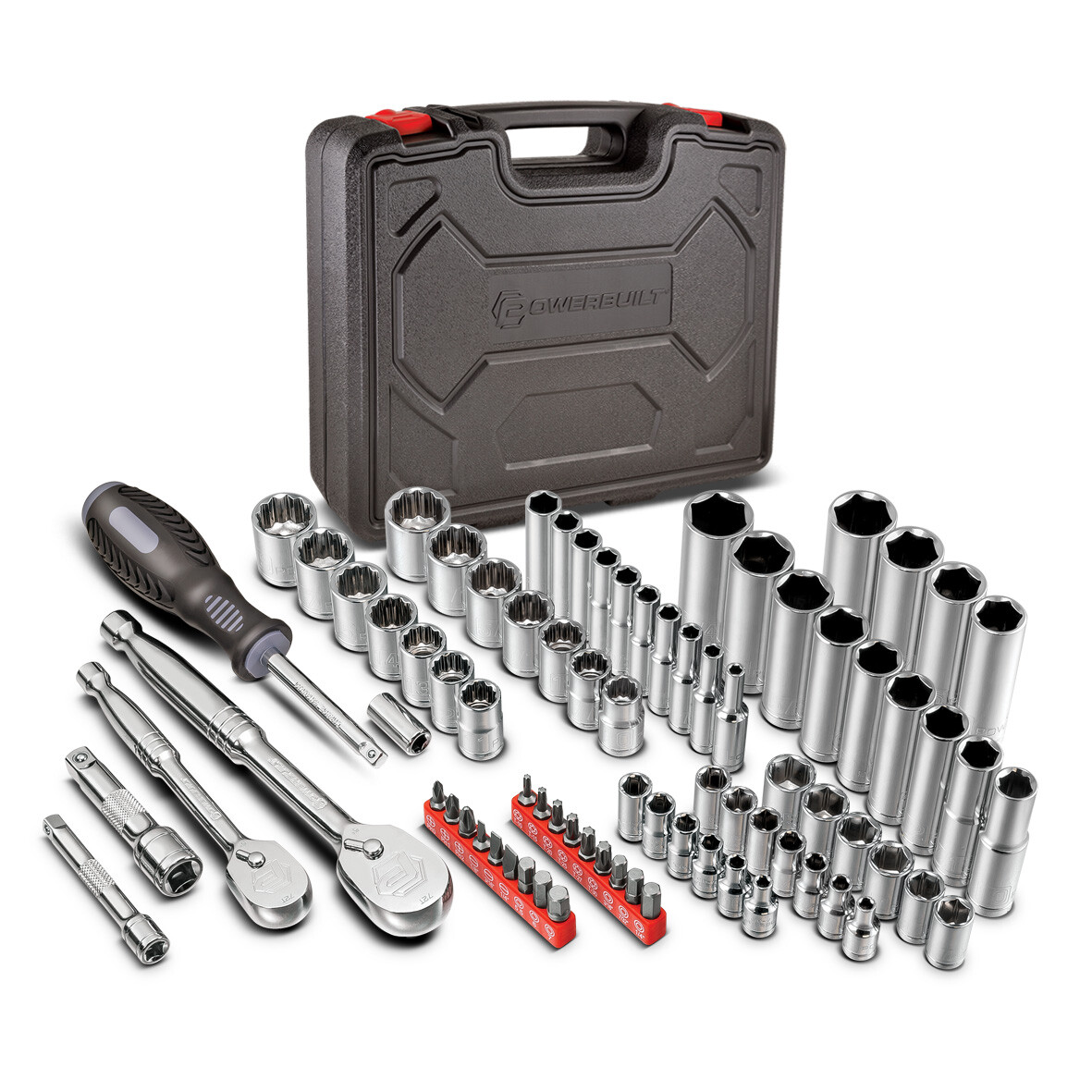 Powerbuilt 54 Piece Pro Tech 3/8 In. Dr. SAE & Metric Socket Set - 949005 - Foto 5