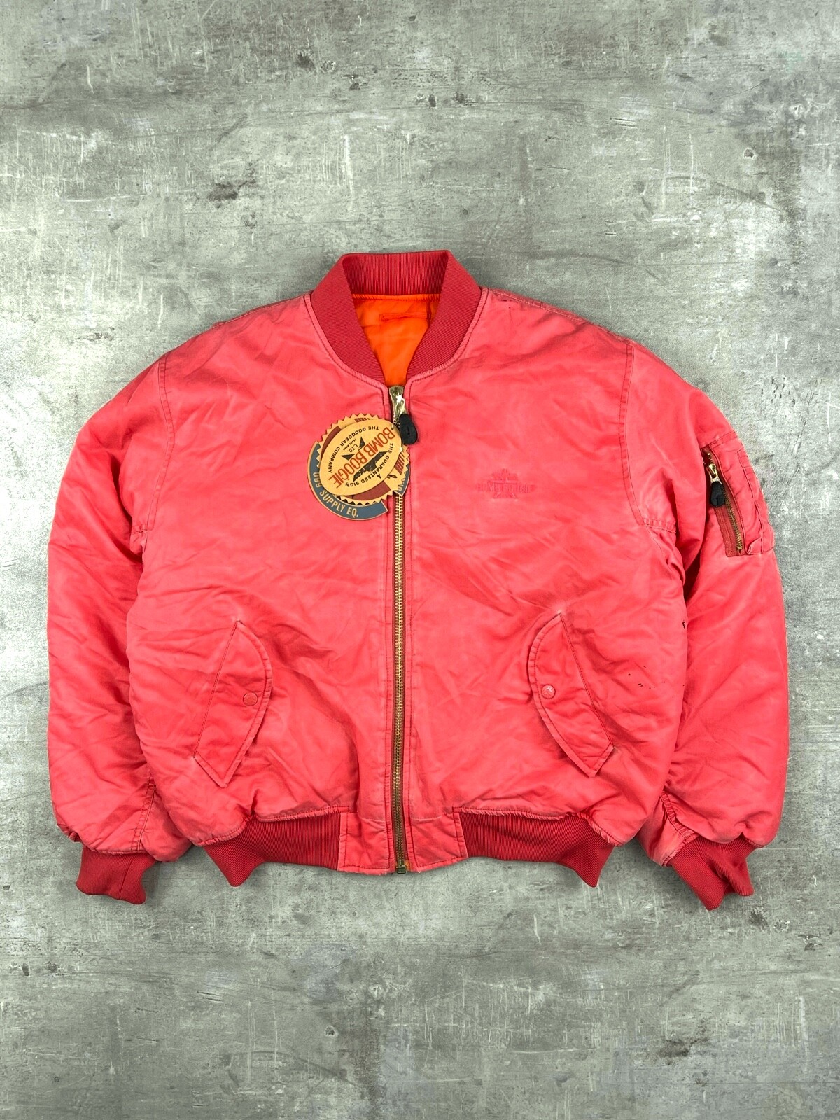 Vintage Reversible Red Bomber Jacket Large by Bomb Boogie