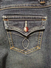 Crest ***SIZE 1***Collection Flap Pocket Flare Stretch Blue Jeans *C760