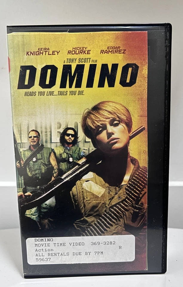 Domino VHS Tape Late Release Action Low Print Keira Knightley HTF OOP Rare Video - Image 2 of 4