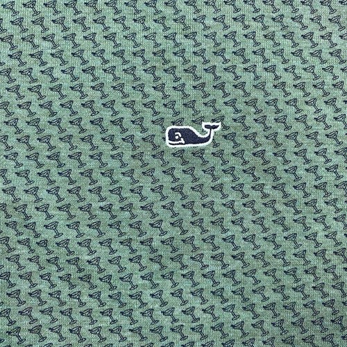 Vineyard Vines Sweater Men’s XL Green 1/4 Saltwater Sweatshirt Martini Glass - Picture 8 of 8