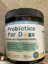 New Probiotics for Dogs 120Ct Digestive Immune Support, Prebiotics, Enzymes,