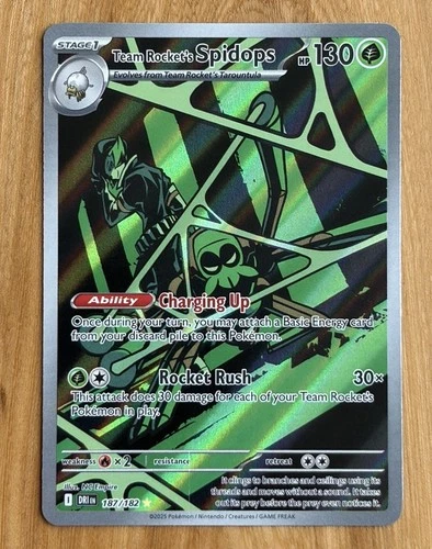 Team Rocket's Spidops 187/182 - SV10: Destined Rivals (DRI) Illustration Rare NM