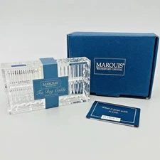 VTG Waterford MARQUIS GLENBROOK Lead Crystal 6" Open Tea Bag Caddy ~ New in Box