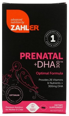 Zahler Prenatal Dha 300 Dietary Supplement 60 Softgels