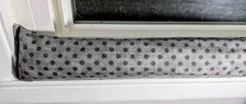 Door Draft Stopper, Cedar Filled, Draft Stopper, Polka Dots