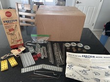 Vintage A.C. Gilbert Erector Set No 10161 w Motor Box Instructions