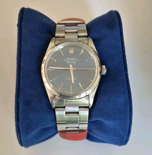 Rolex Oyster Perpetual Air King 14000, 34mm, Blue Sunburst Dial, Beautiful Watch - Picture 6 of 13