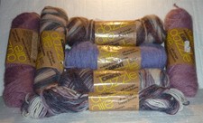 CARON DAZZLE AIRE YARN 6 SKEINS TOTAL WGT 17.2 OZ MULTI-COLORED/VARIEGATED NOS