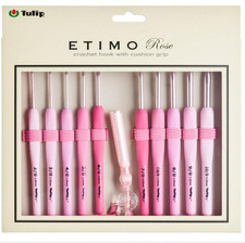 Tulip ETIMO ROSE Crochet hook with grips needle Set TER-001 Knitting Pink Cute
