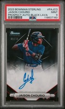 2023 BOWMAN STERLING PRSPCT AUTOS BLACK LAVA #PAJCO JAISON CHOURIO 9/10 PSA 9