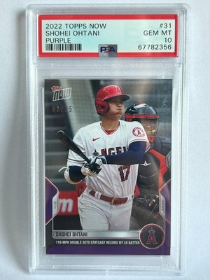 2022 Topps NOW #31 Purple /25 Shohei Ohtani PSA 10