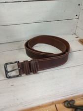 Wrangler Brown Genuine Leather Belt Metal Single Prong Buckle RN Size 40-44"