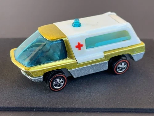 Vintage Hot Wheels Redline 1970 AMAZING Yellow Ambulance Heavyweights - NM++