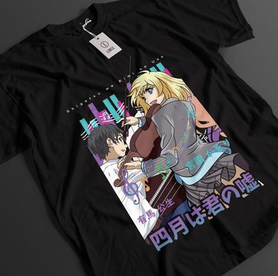 Your Lie In April Shirt Kaori Tshirt Kousei T-Shirt Tsubaki Top Love Anime Tee