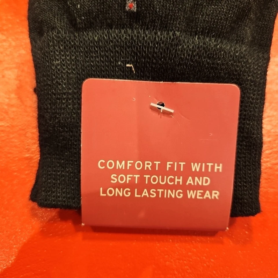 NUEVO CON ETIQUETAS Merona Para hombres 2 Pares Robot Calcetines Clásicos Negro Rojo Se Ajusta a Zapato Talla 6-12 Foto 3 de 4