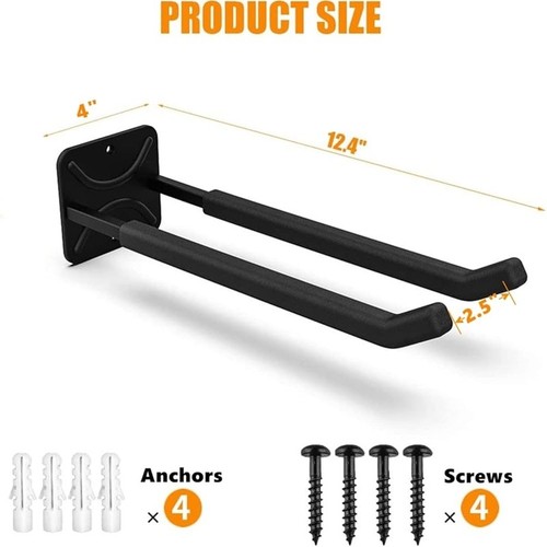 Heavy Duty Garage Hooks Non Slip Rubber Coated Tool Organizer Wall Mount New - Picture 6 of 34