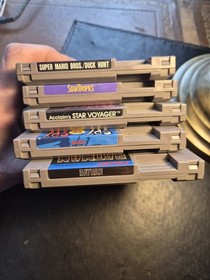 5 NES Games Battery Covers Batman Spy Vs Spy Star Voyager Star Tropics Duck Hunt