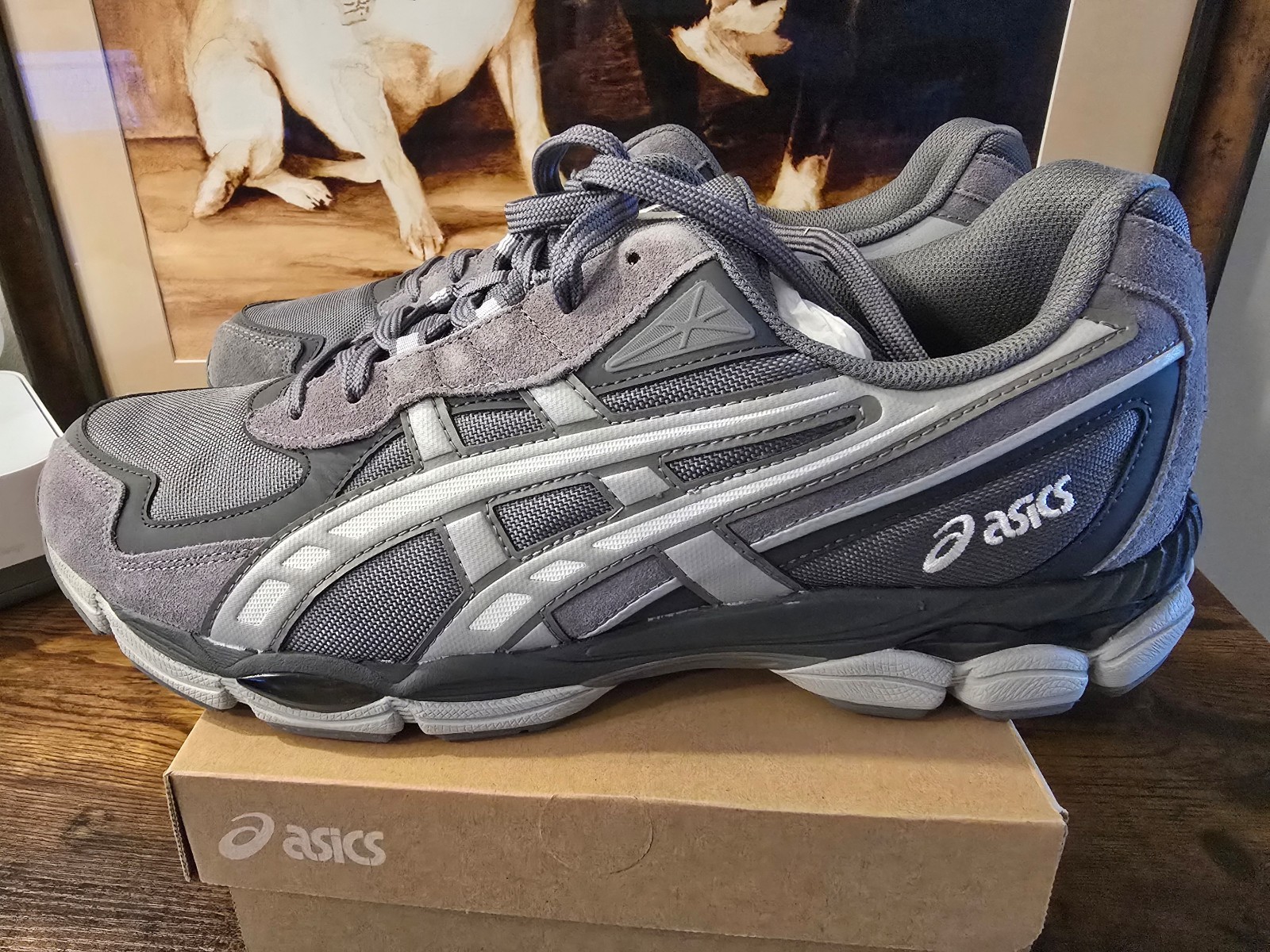 ASICS GEL-NYC 2055 Retro Sports Shoes, Size 13, Carbon Grey image 6