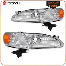 For Toyota For Corolla 1998-2000 Headlight Assembly Chrome Housing Pair