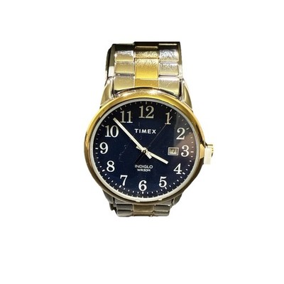 Times Silver & Gold Two Tone Easy Reader Classic Men s Watch New