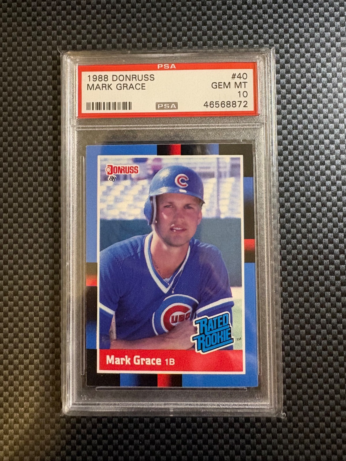 1988 DONRUSS #40 MARK GRACE RC PSA 10 GEM MINT