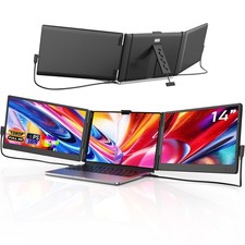 Laptop Screen Extender, 14'' FHD 1080P IPS Portable Monitor for Laptop, Tripl...