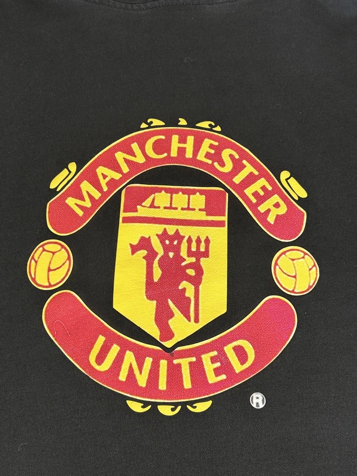 Manchester United Hoodie Mens XXL Black Premier League Soccer Fleece Sweatshirt - Image 2 of 4