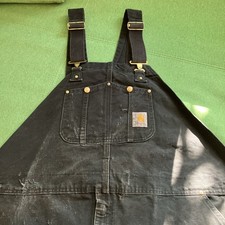 Carhartt Overalls Adult 50x30 R01 Black Overalls Double Knee Mens Rn14806