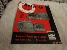 Vintage American Pulverizer Co AC Type Rolling Ring Crusher Brochure 1941