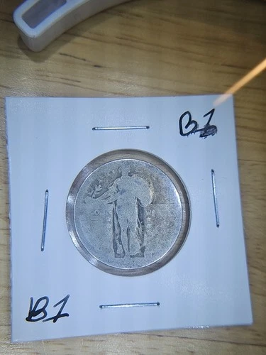 1917 S T-1 Standing Liberty Quarter  AG