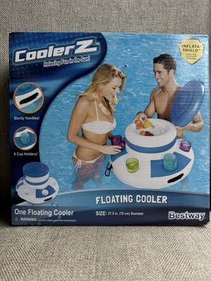 Floating Inflatable Cooler Beer Holder Pool Beach Lake River 6 Cup Holders #240