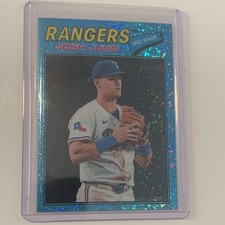 Topps Heritage 2023 Josh Jung Sparkle Parallel #191 Texas Rangers Baseball Card