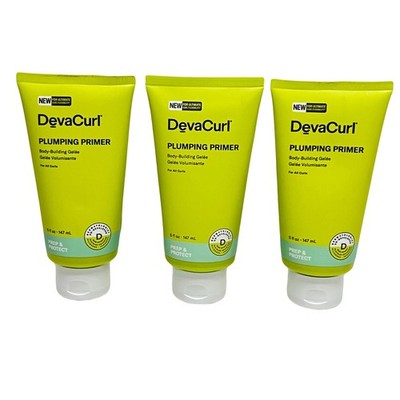 3X DevaCurl Plumping Primer Body-Building Gel 5oz Each