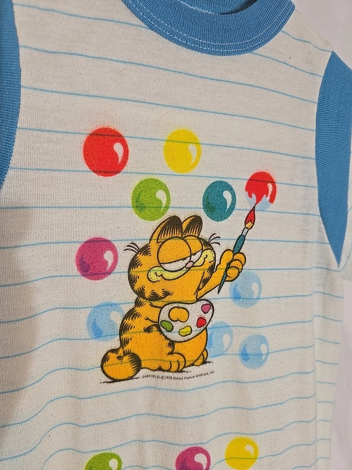1978 Child's Nightgown GARFIELD the Cat Night Shirt by Jim Davis size 14 - Image 3 of 4