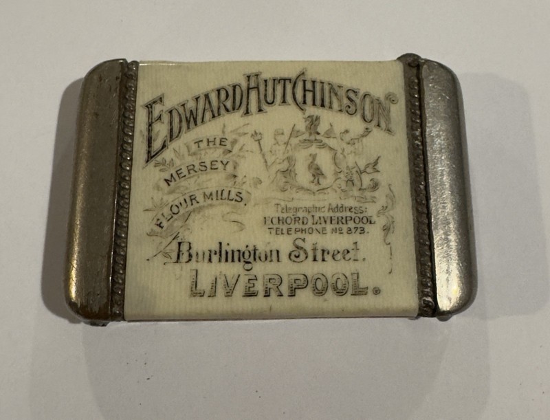 Wedekind & Co London Berlin Celluloid Match Safe Vesta Case Mersey Flour Mills