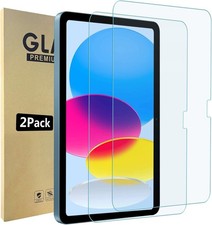 2 Pack Screen Protector for iPad 11th/10th Gen, Tempered Glass, Anti Scratch