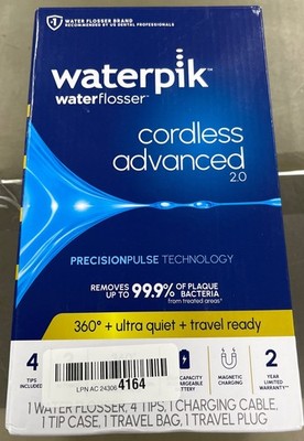 Waterpik Cordless Advanced Water Flosser 3 Pressure Settings White WP 560CD