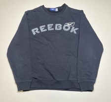 Men's SweatShirt Reebok Vintage Big Logo Size M Gray Front Stitch Authentic Vntg