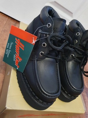 Hawkins England Leather Ankle Boots Black UK 4 BNIB Northampton 