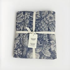 Williams Sonoma Frutta Jacquard Blue Tablecloth 70" x 108" Retail 190 Spring