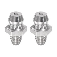 2Pcs Metric Stainless Steel Straight Hydraulic Grease Fitting M5 x 0.8mm Thread